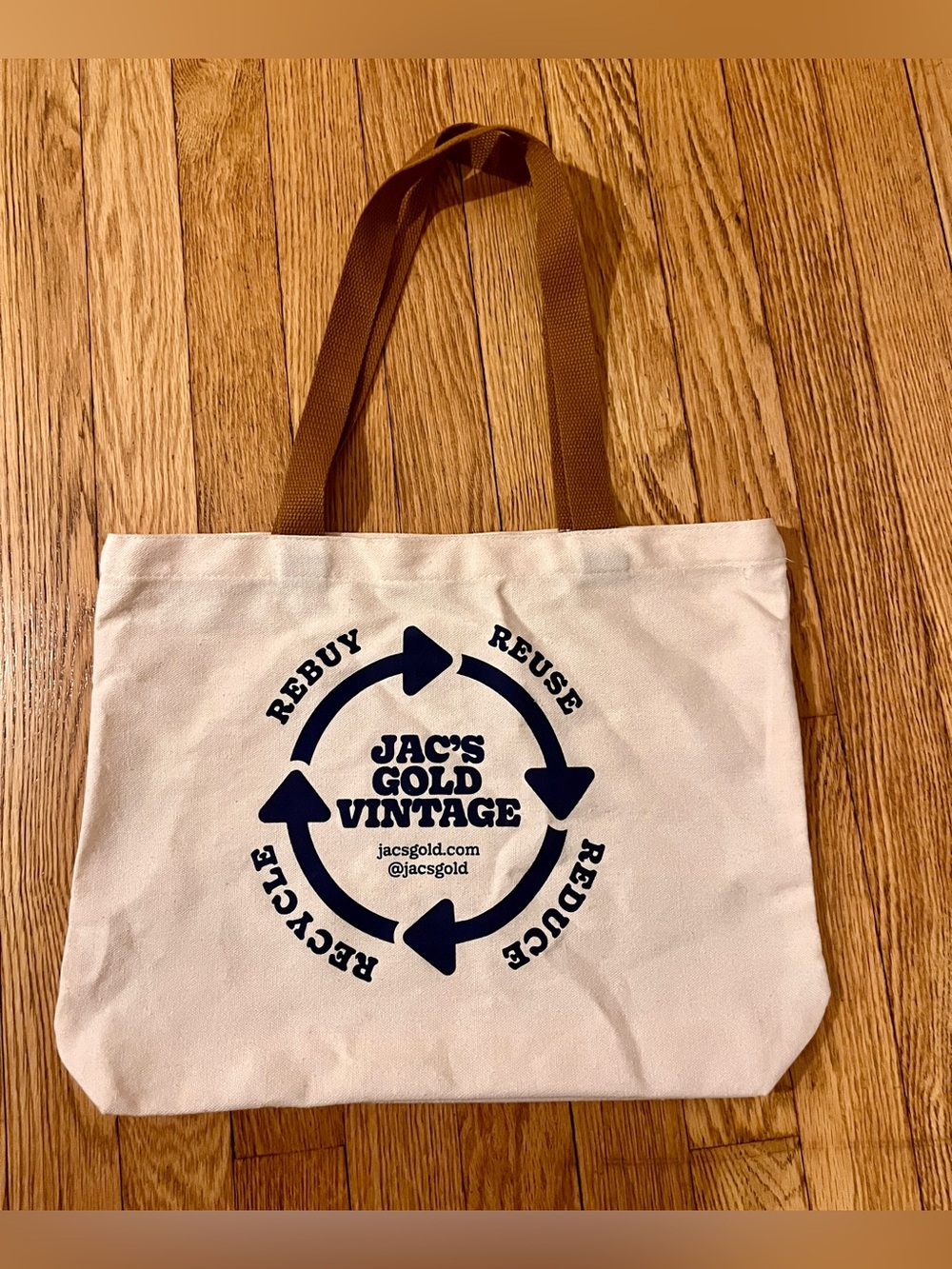 Jac’s Gold Vintage Canvas Tote Bag